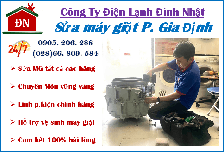 Sửa máy giặt phường Gia Định